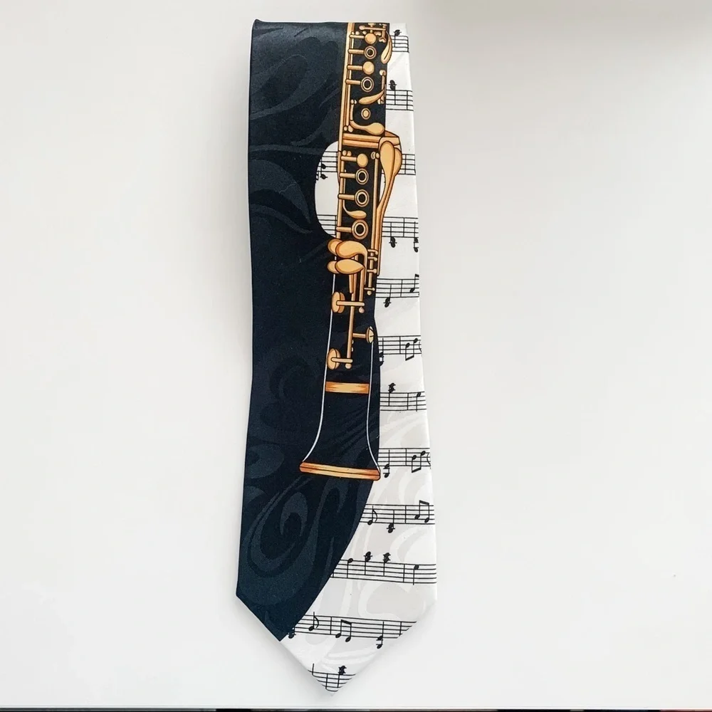 Clarinet Sheet Music Neck Tie - Picture 1 of 5